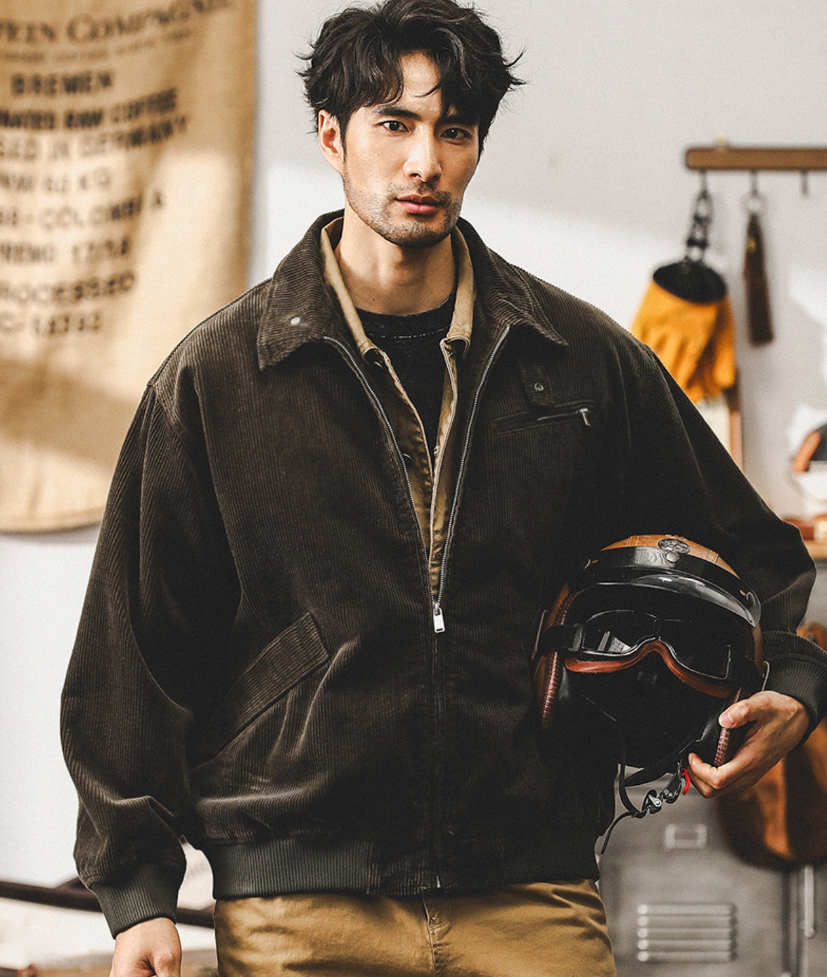 Corduroy Crusader Jacket - J202409221508_GREEN – T.H.E.N.D