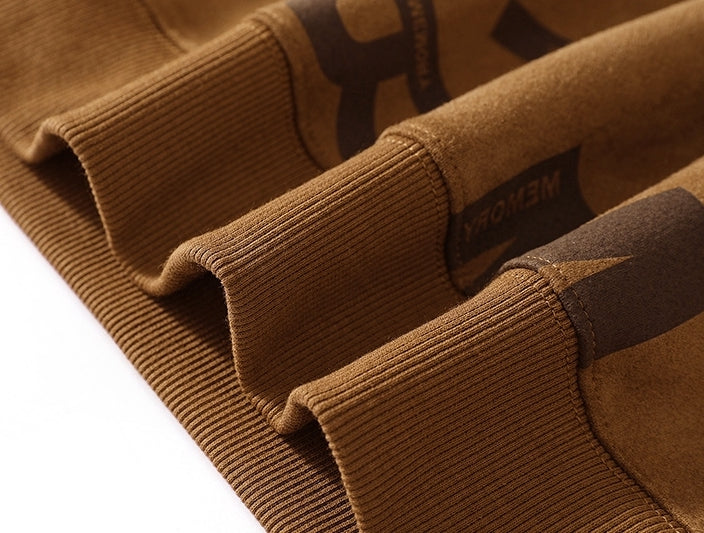 Urban Graphic Print Sweatshirt in Khaki