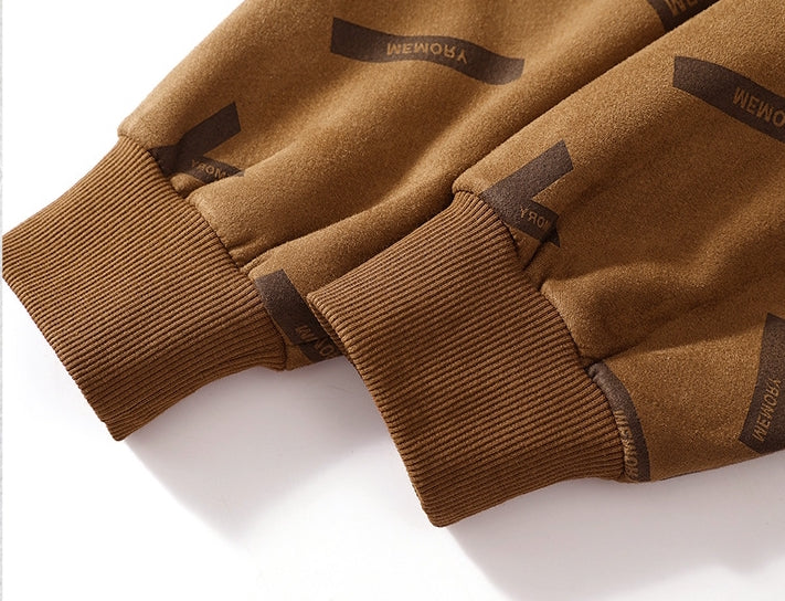 Urban Graphic Print Sweatshirt in Khaki