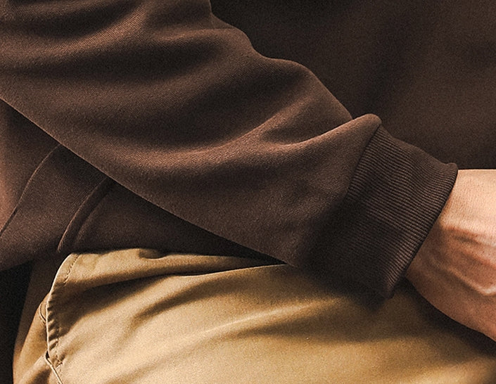 Half-Zip Fleece 380 GSM Jacket in Brown