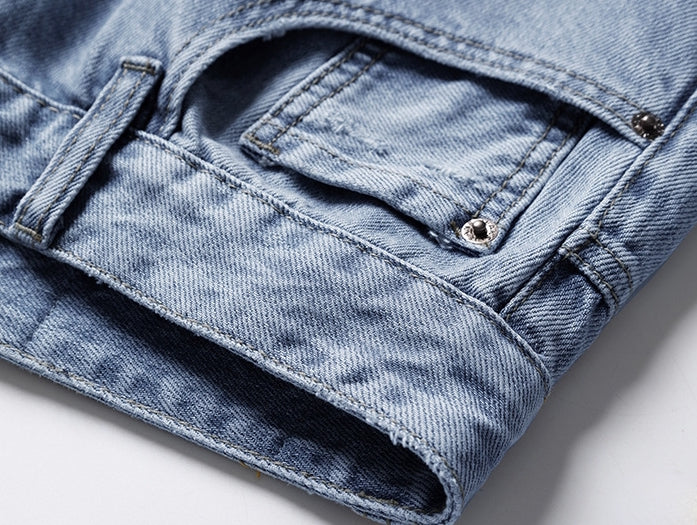 Classic Faded Blue Straight Denim