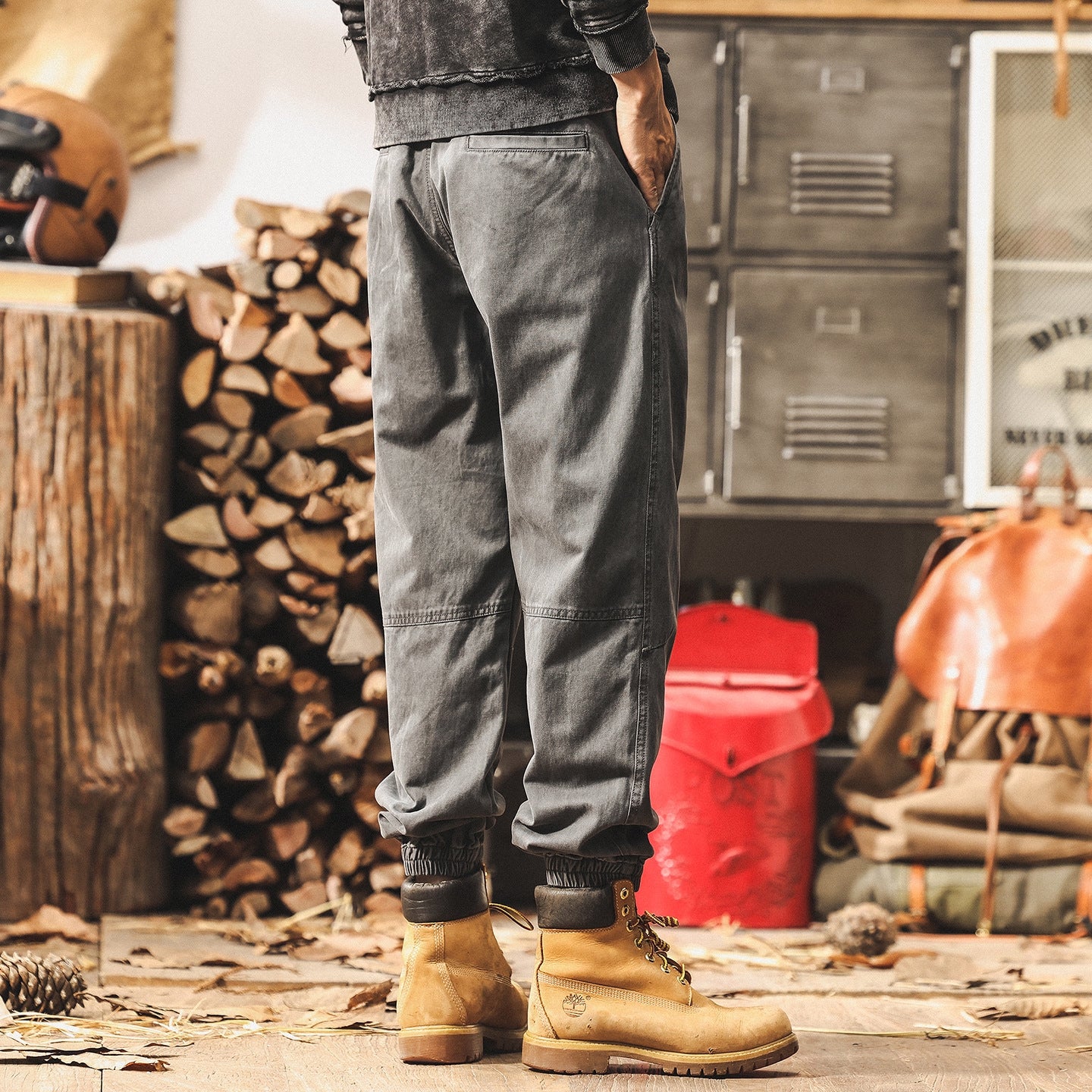 Panel Detail Cuffed Joggers