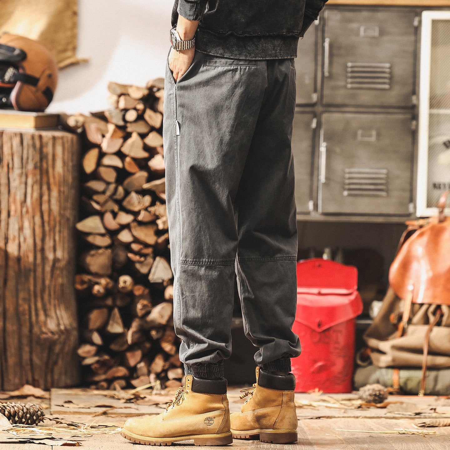 Panel Detail Cuffed Joggers