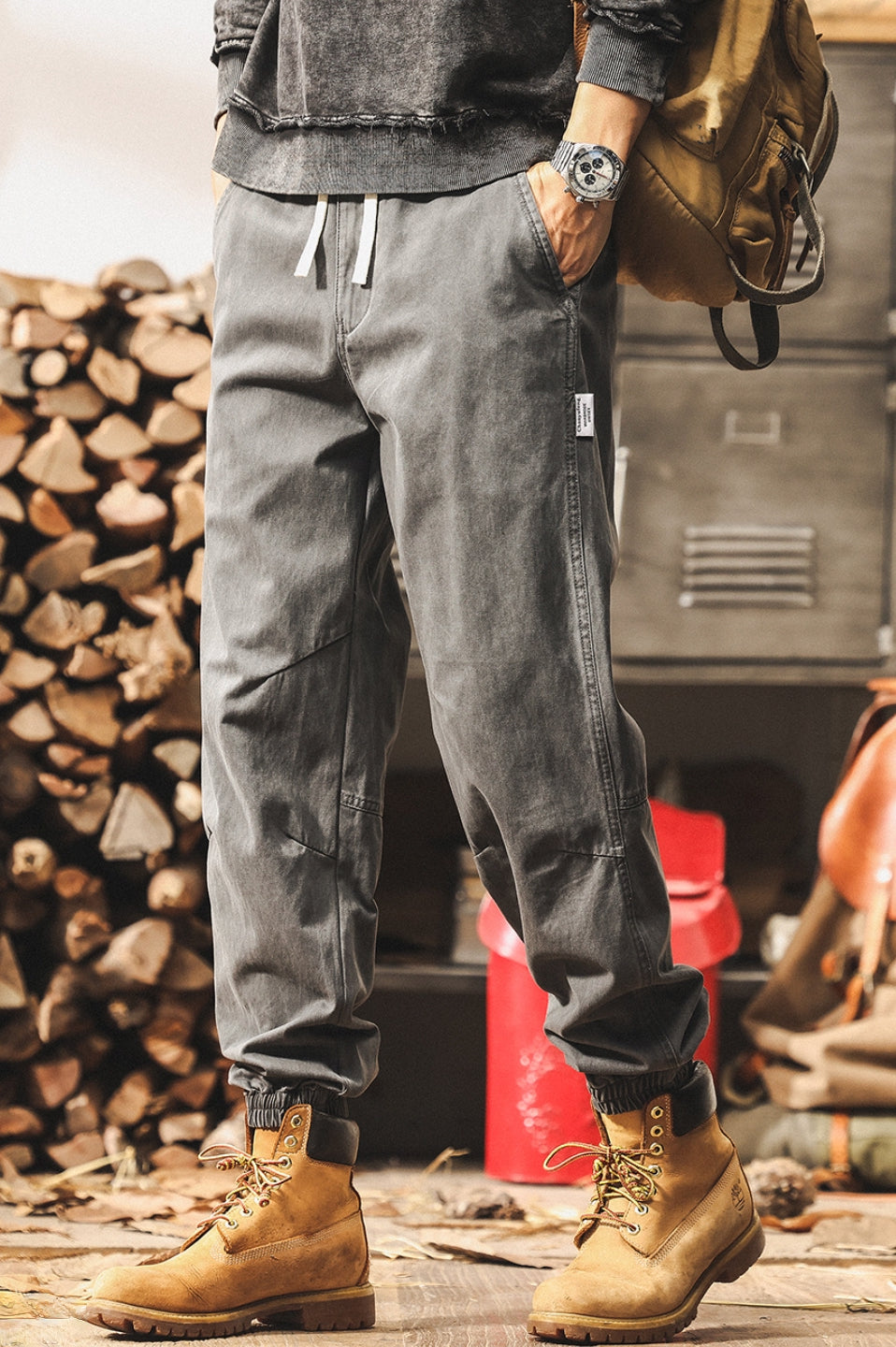 Panel Detail Cuffed Joggers