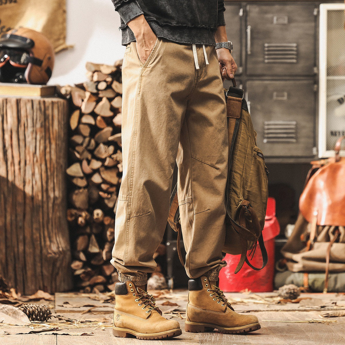 Panel Detail Cuffed Joggers