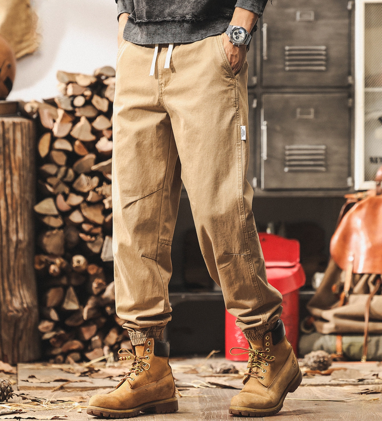 Panel Detail Cuffed Joggers