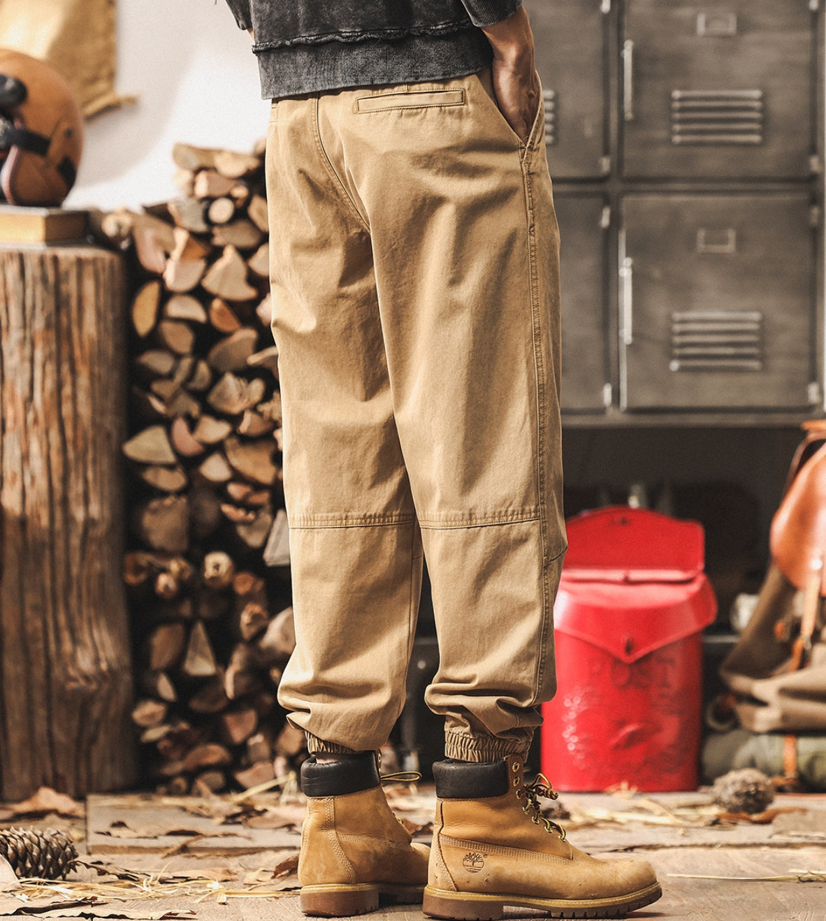 Panel Detail Cuffed Joggers