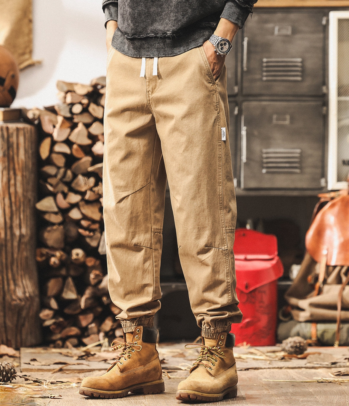 Panel Detail Cuffed Joggers