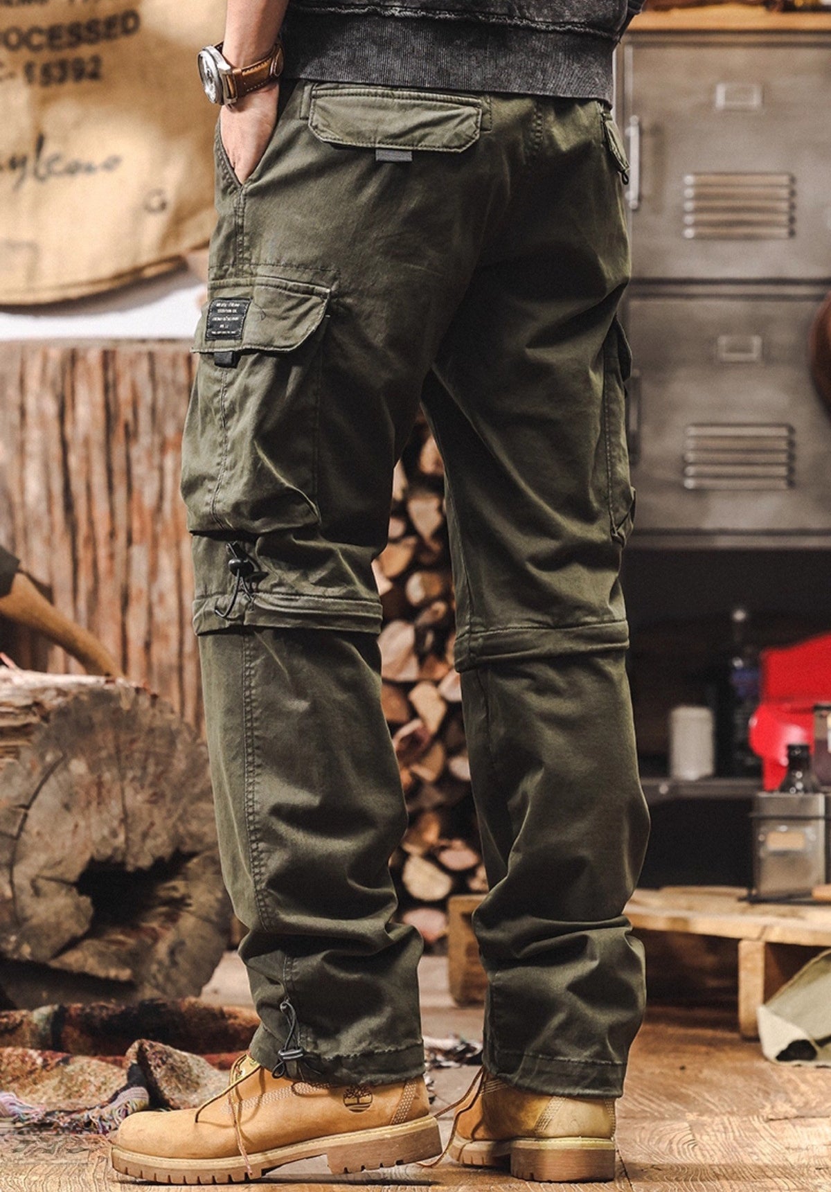 Detachable Cargo Combed Cotton Pants