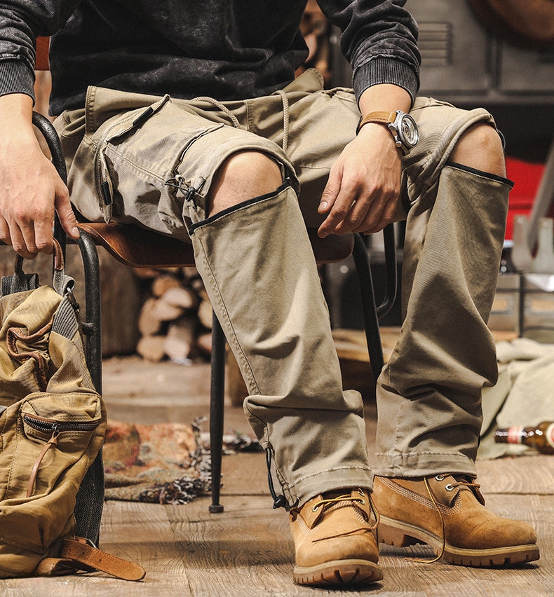 Detachable Cargo Combed Cotton Pants