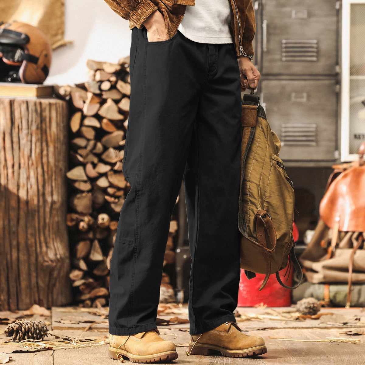 Double-Knee Panelled Relaxed Fit Denim
