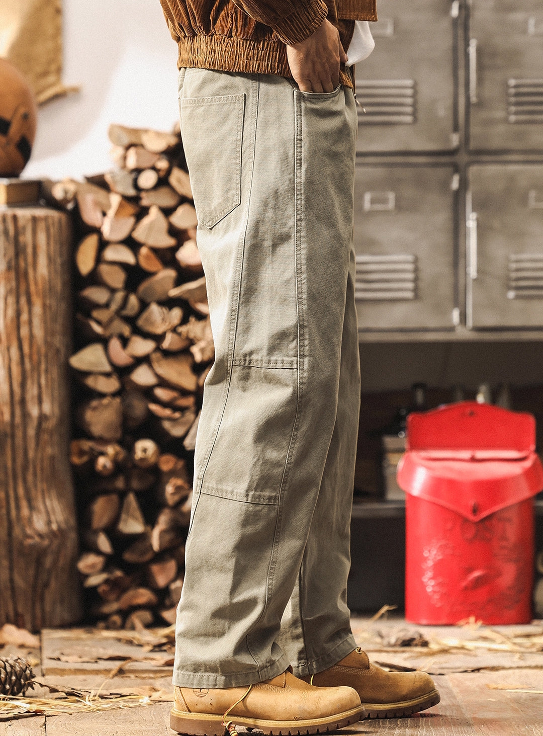 Double-Knee Panelled Relaxed Fit Denim