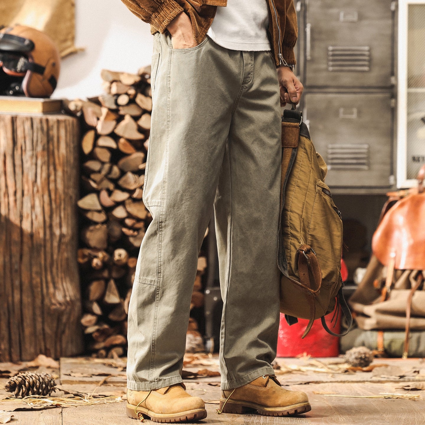 Double-Knee Panelled Relaxed Fit Denim