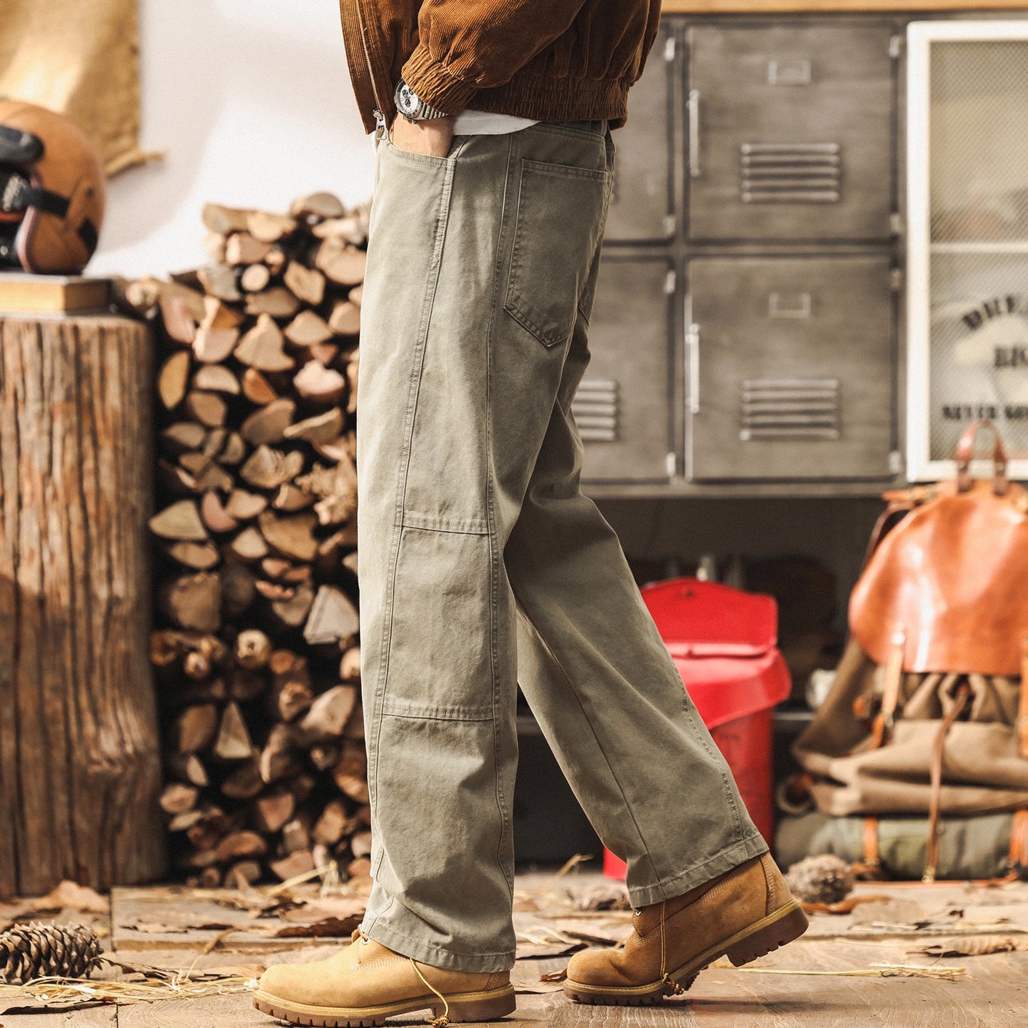 Double-Knee Panelled Relaxed Fit Denim