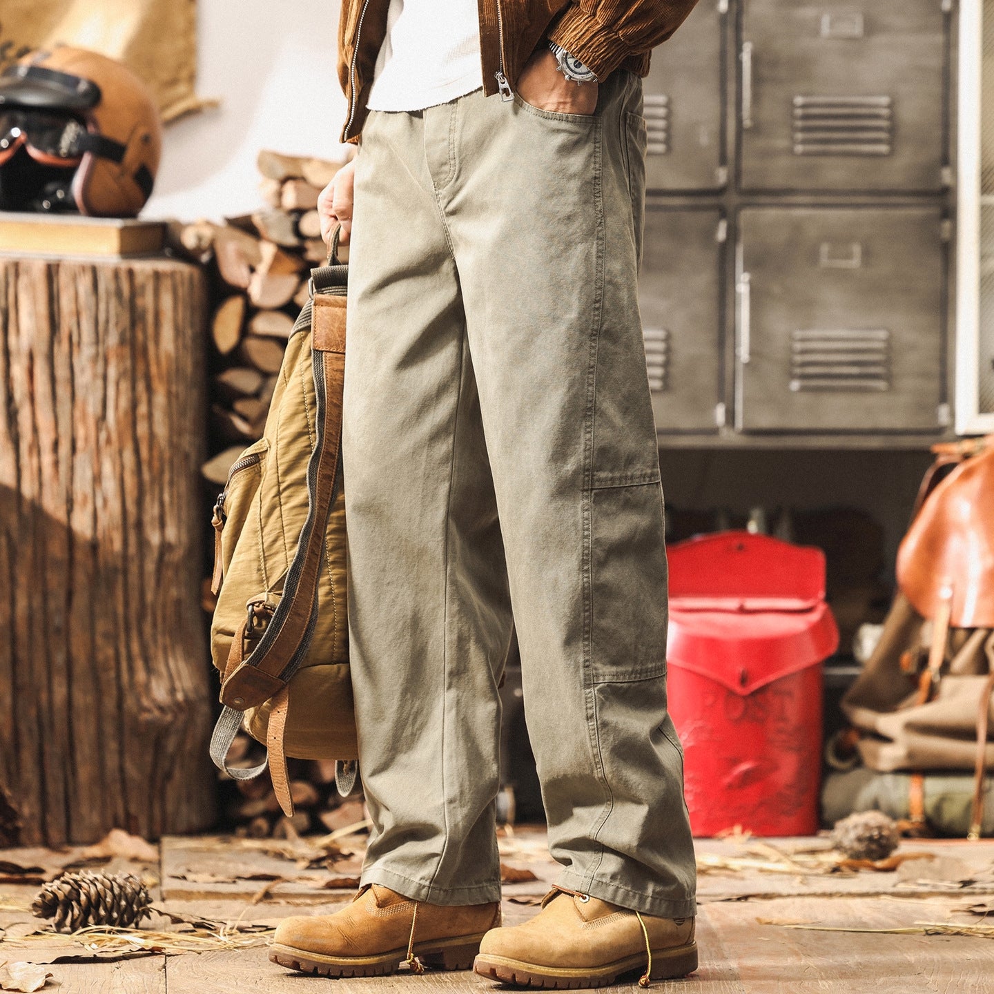Double-Knee Panelled Relaxed Fit Denim