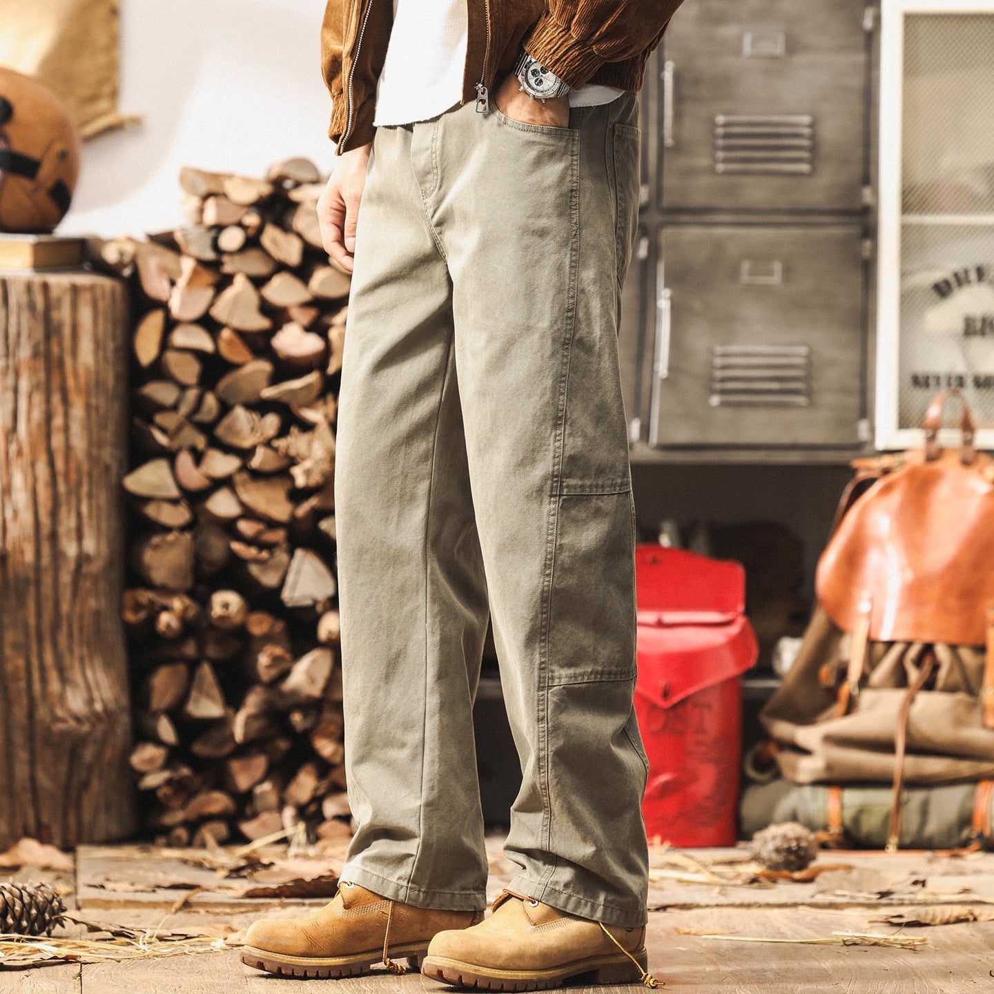 Double-Knee Panelled Relaxed Fit Denim