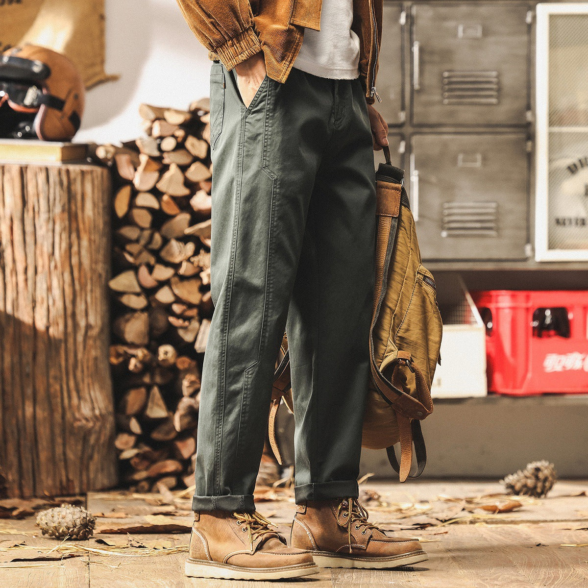 Panelled Straight Casual Pants