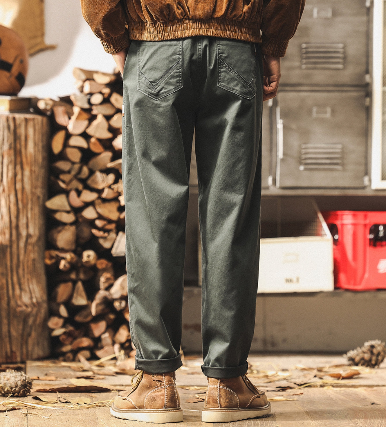 Panelled Straight Casual Pants