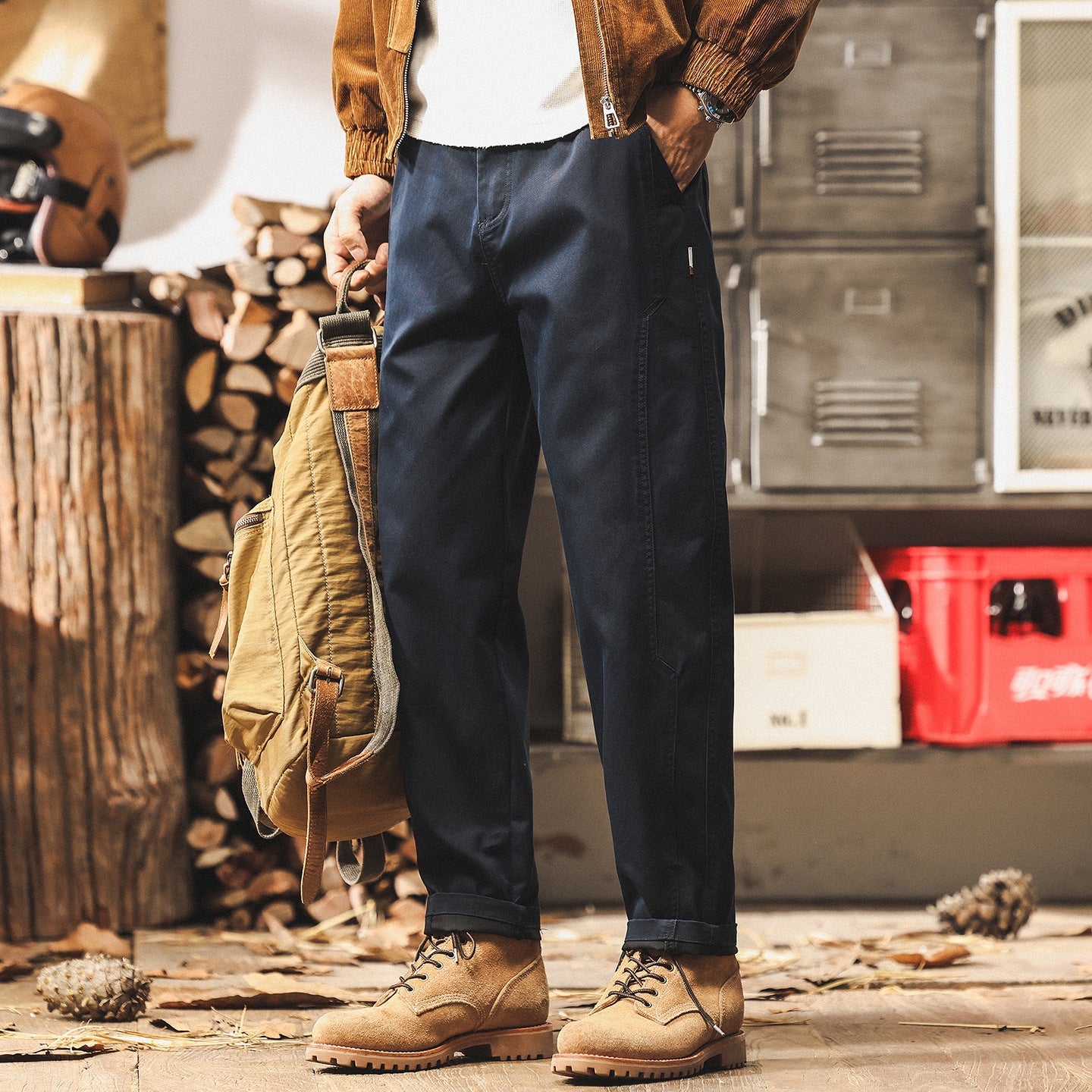 Panelled Straight Casual Pants