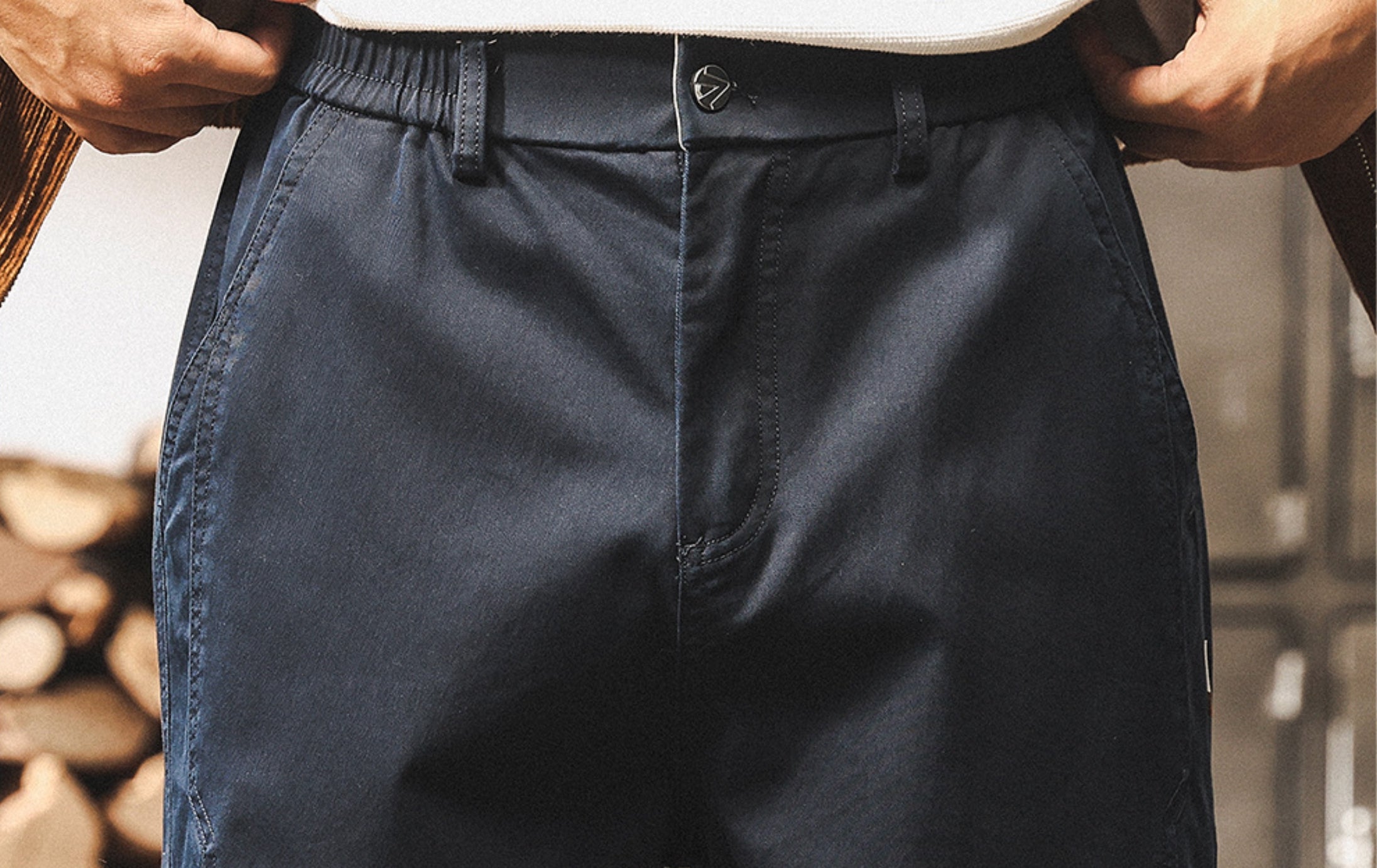 Panelled Straight Casual Pants
