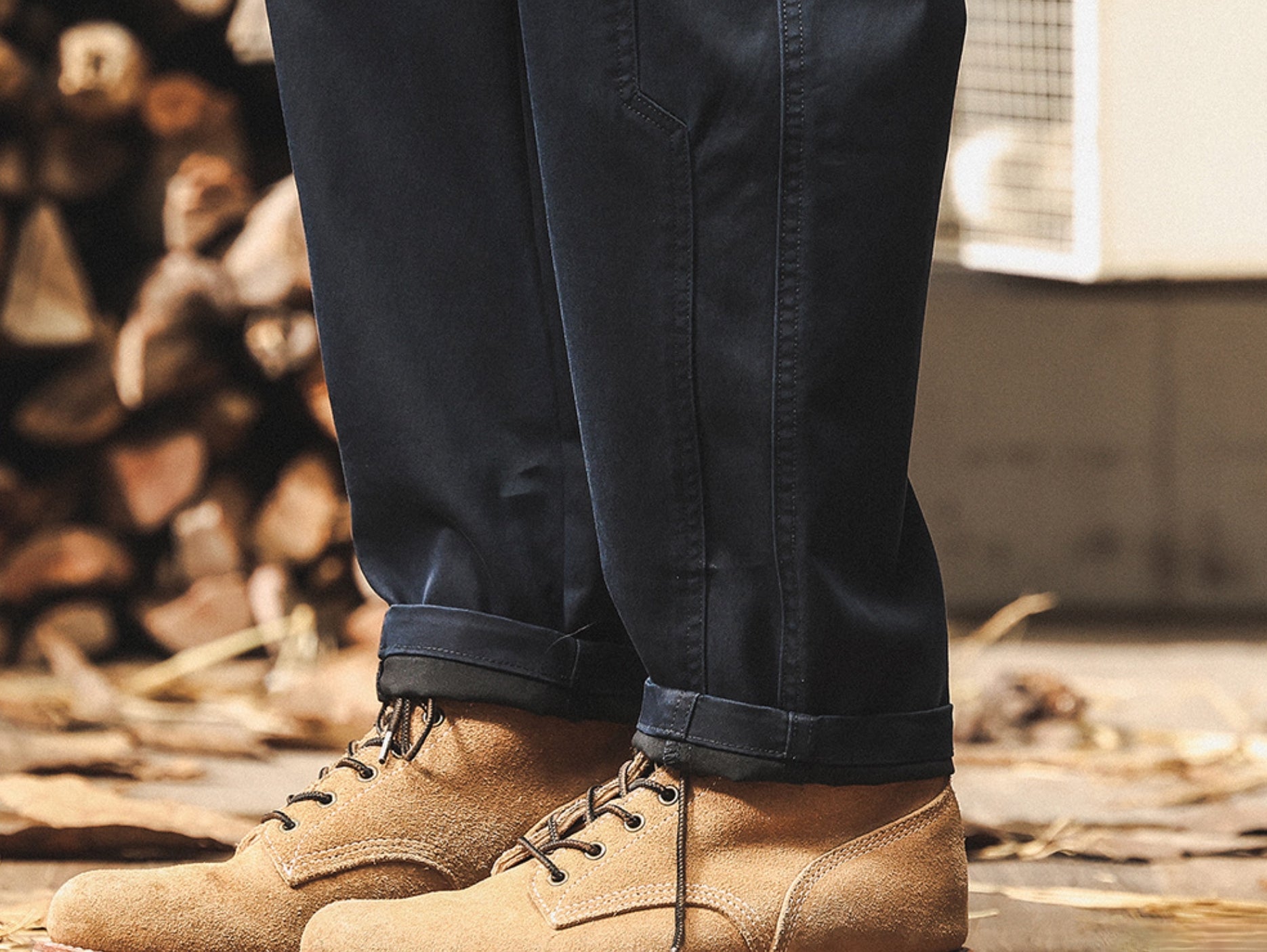 Panelled Straight Casual Pants