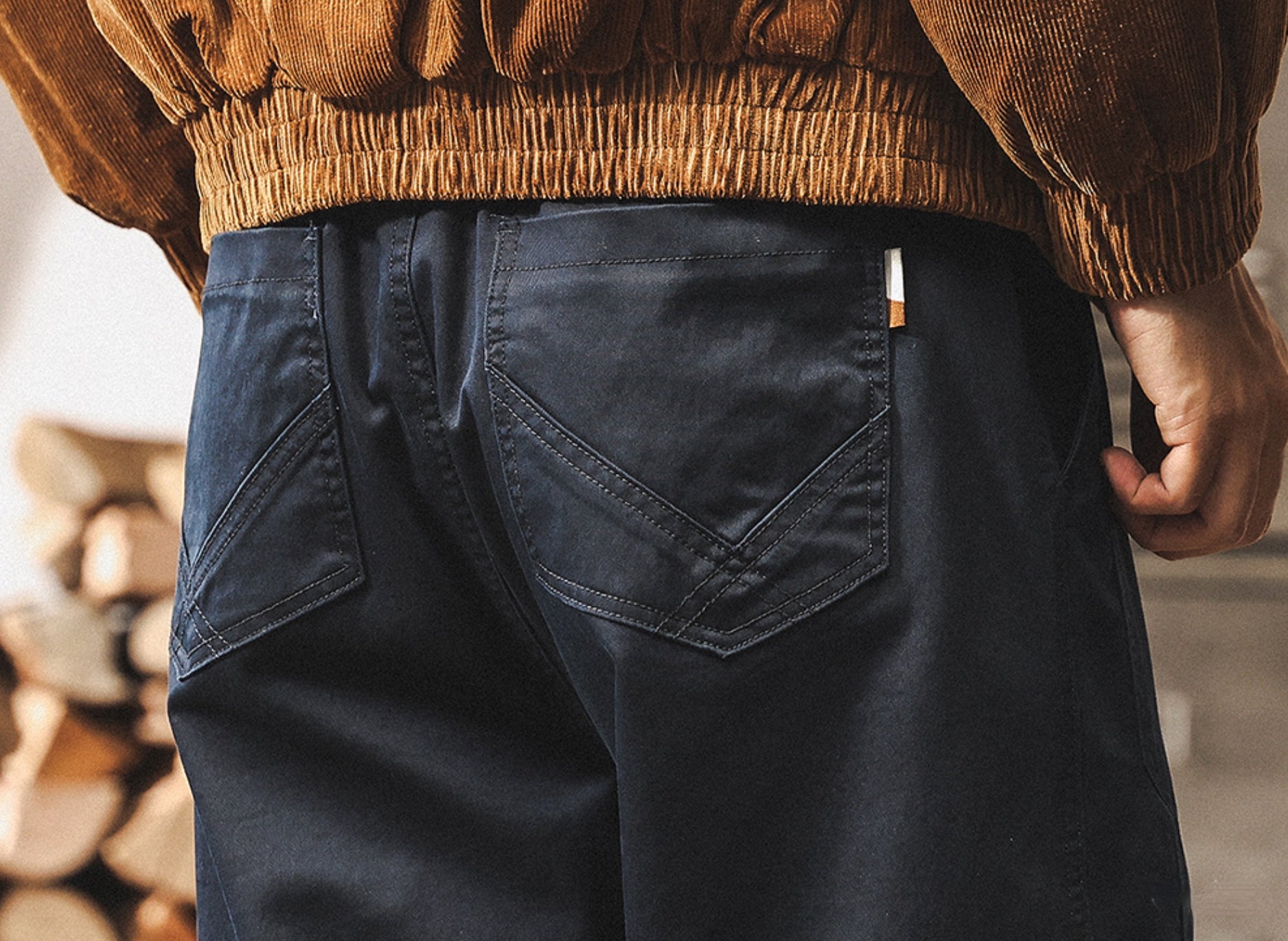 Panelled Straight Casual Pants