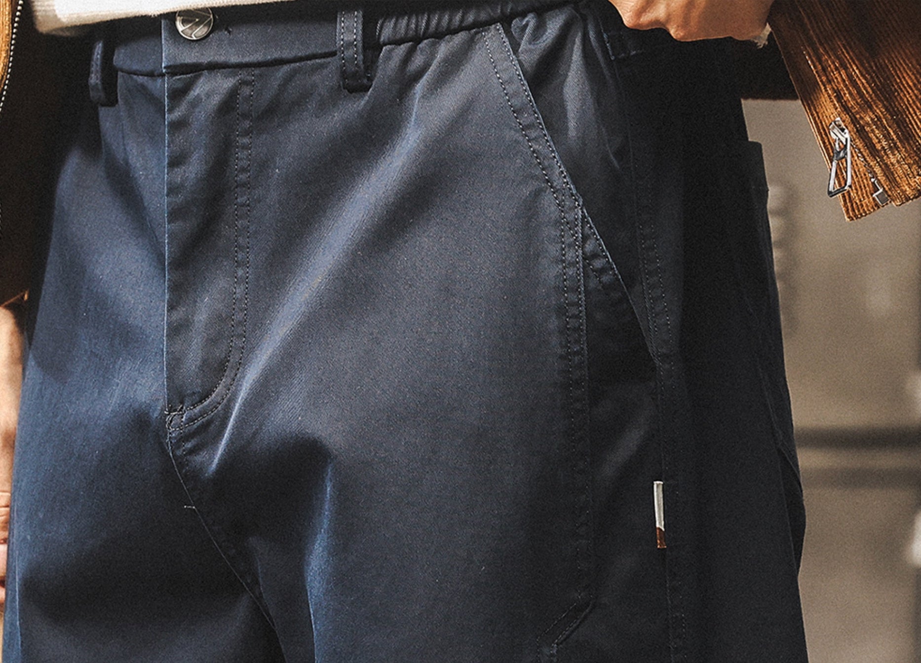 Panelled Straight Casual Pants