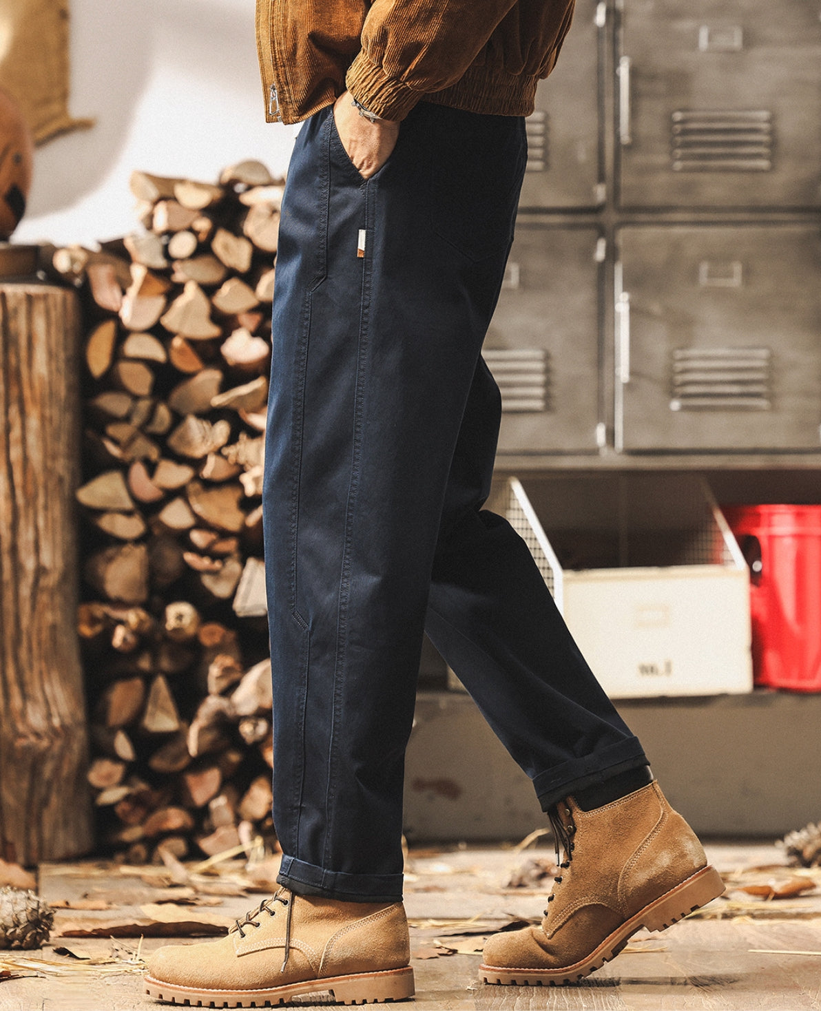 Panelled Straight Casual Pants