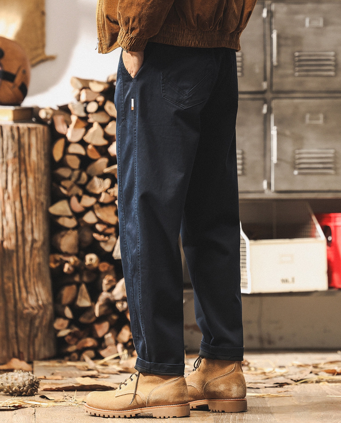 Panelled Straight Casual Pants