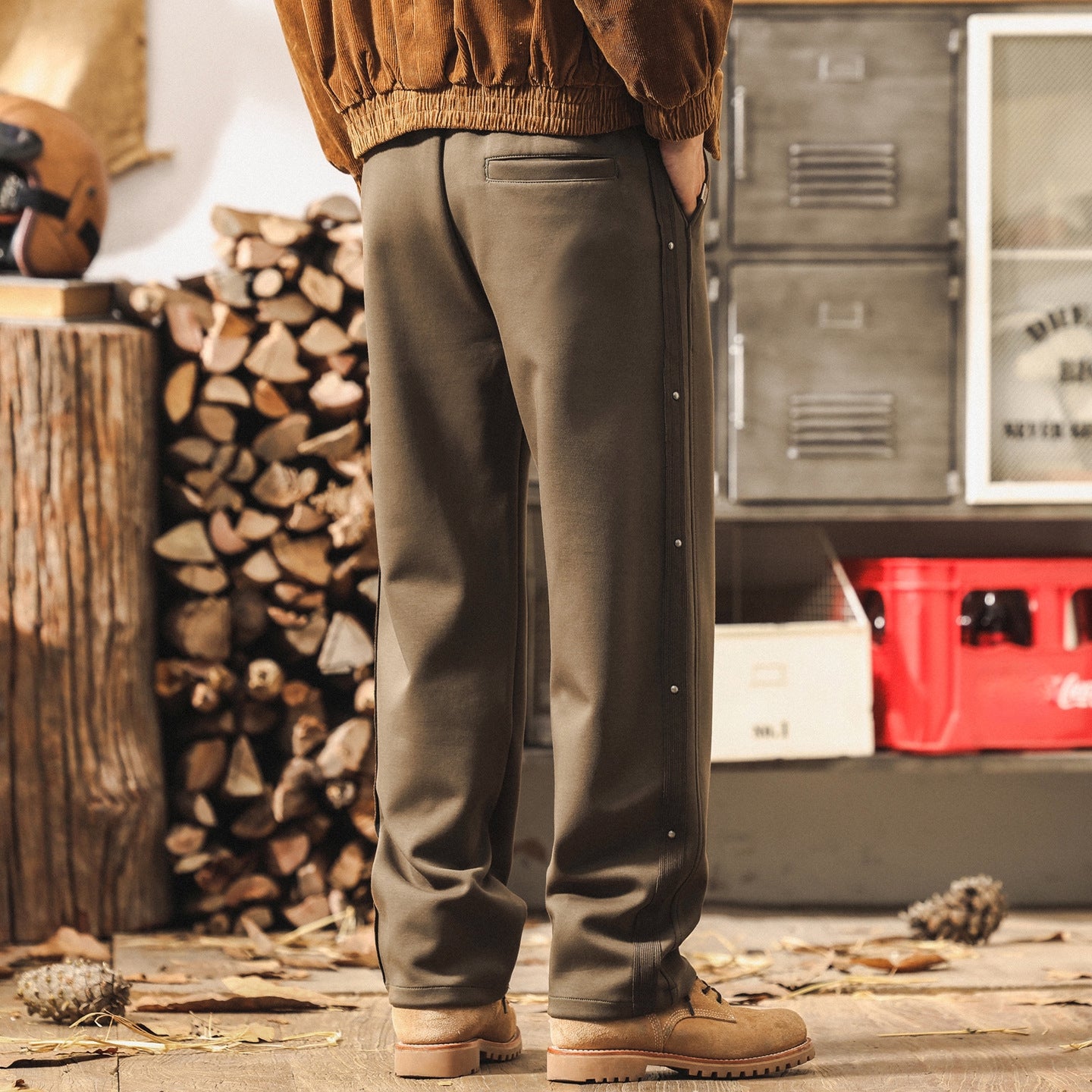 Snap-Side Button SweatPants