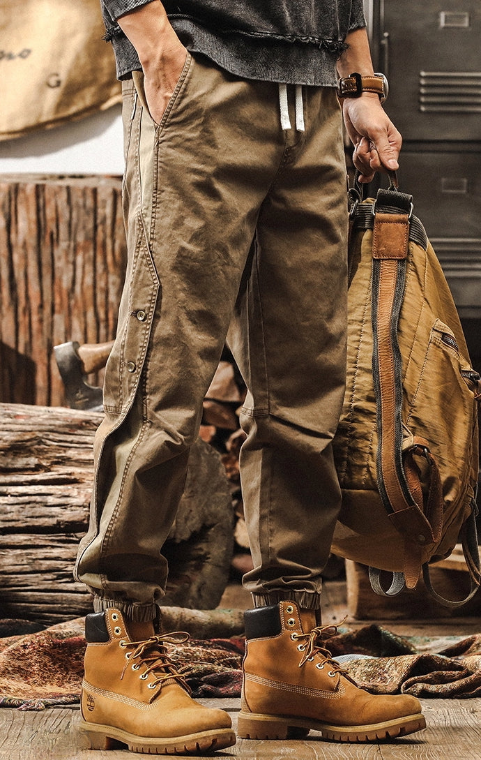 Snap-Side Cuffed Joggers
