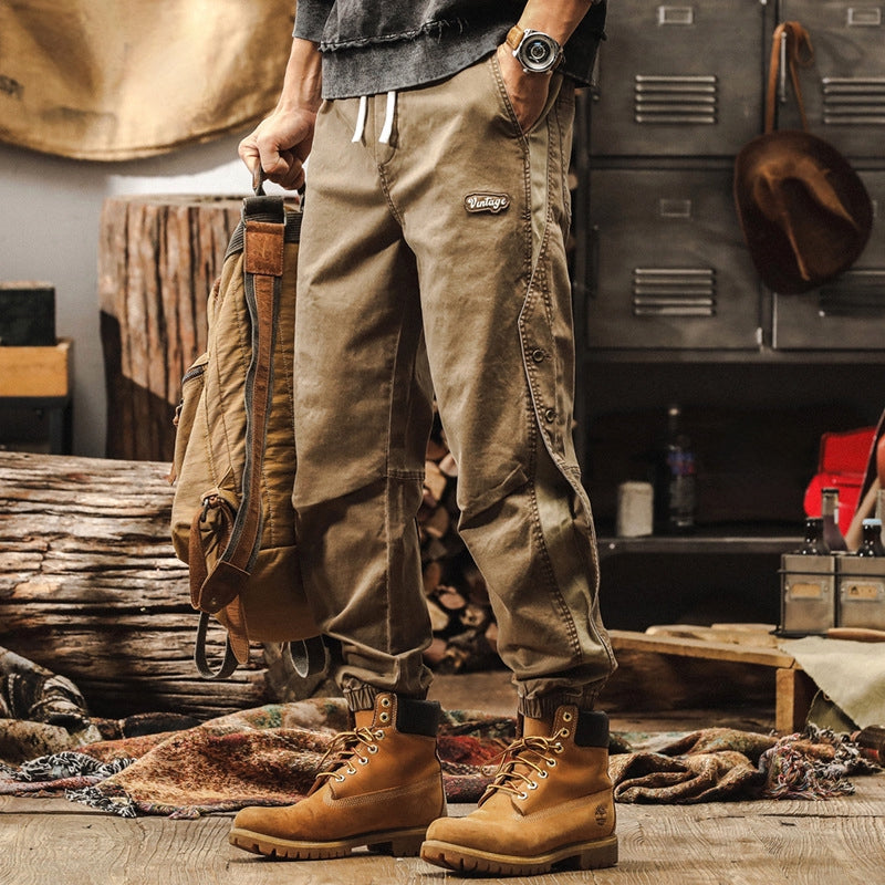 Snap-Side Cuffed Joggers