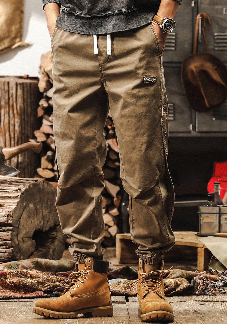 Snap-Side Cuffed Joggers