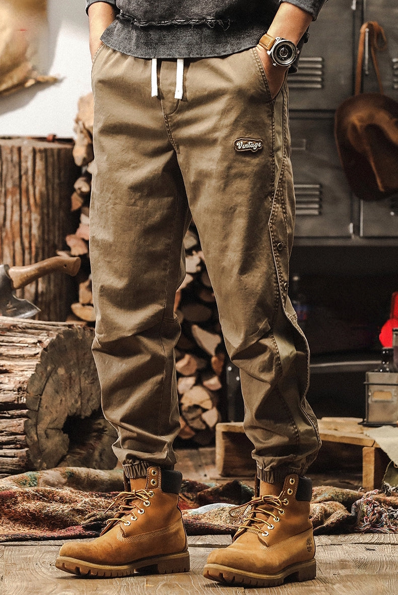 Snap-Side Cuffed Joggers