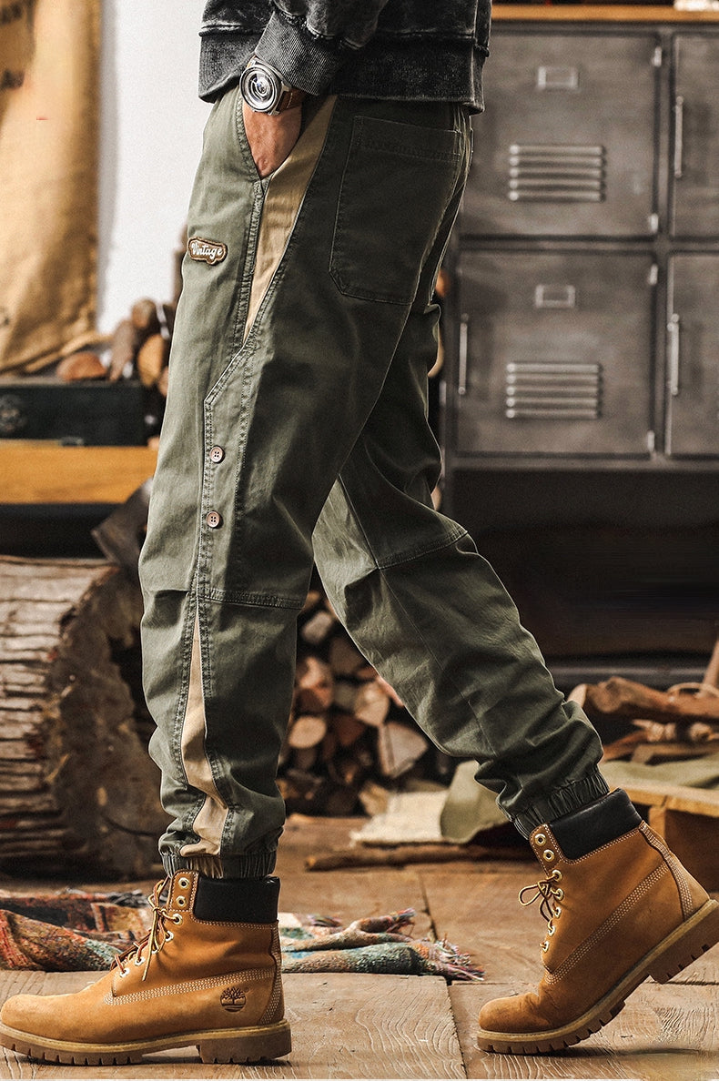 Snap-Side Cuffed Joggers
