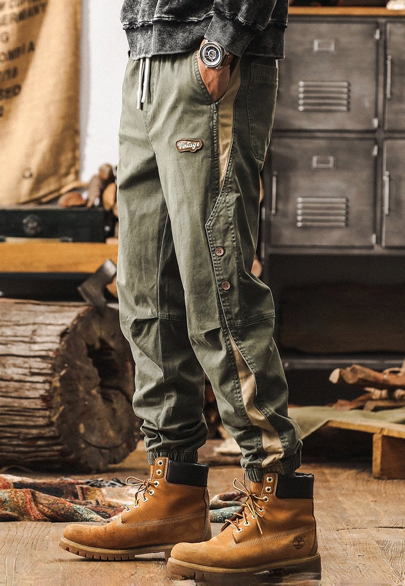 Snap-Side Cuffed Joggers