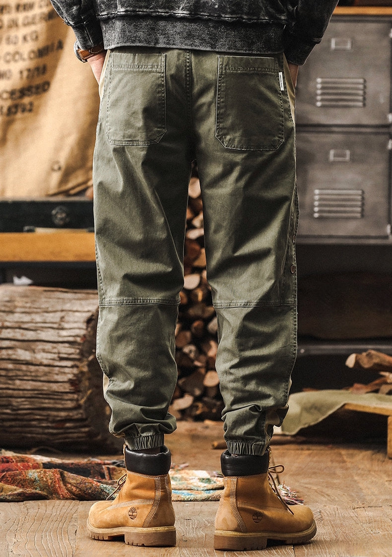 Snap-Side Cuffed Joggers
