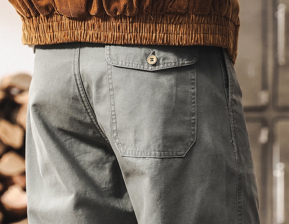 Straight Fit Twill Trousers