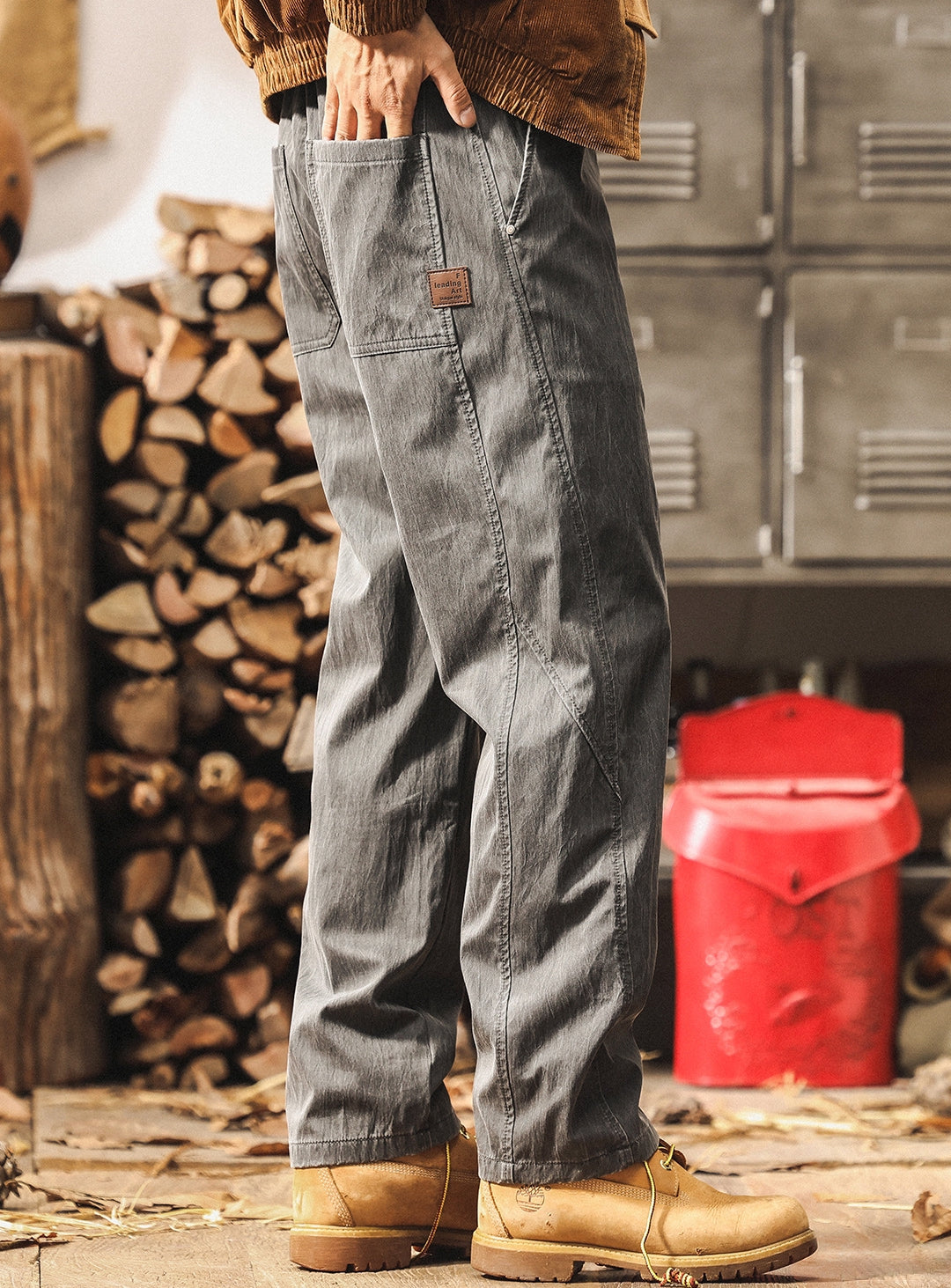 Distressed Patchwork Casual Cotton Trousers