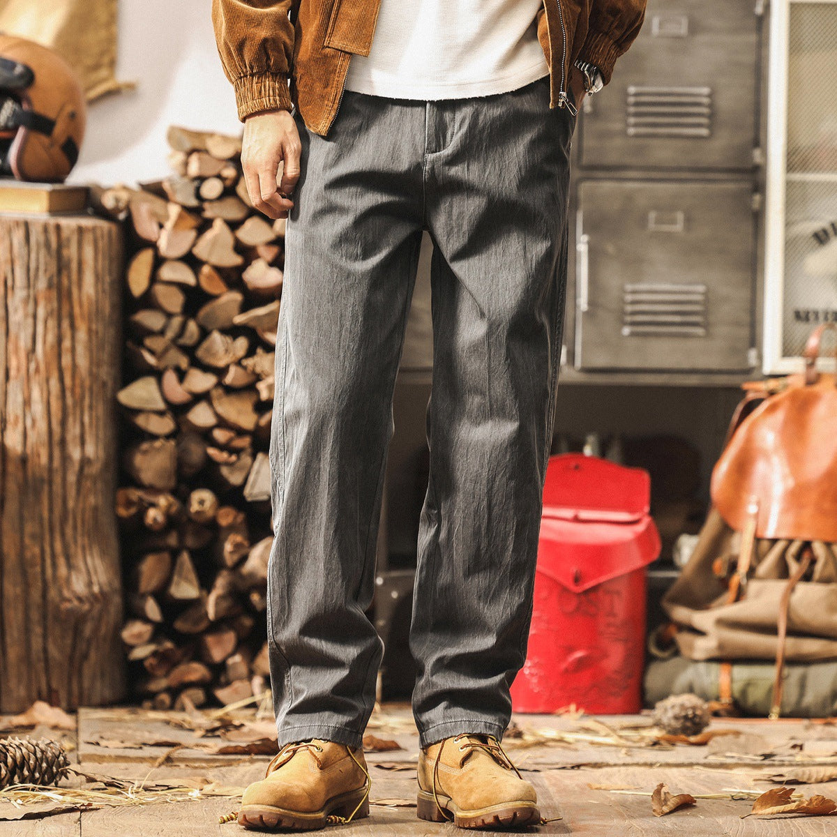 Distressed Patchwork Casual Cotton Trousers