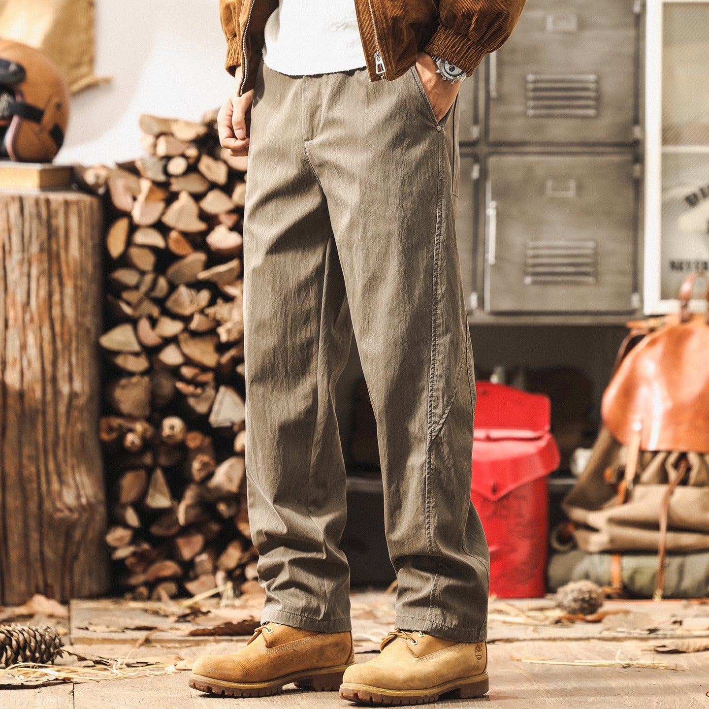 Distressed Patchwork Casual Cotton Trousers