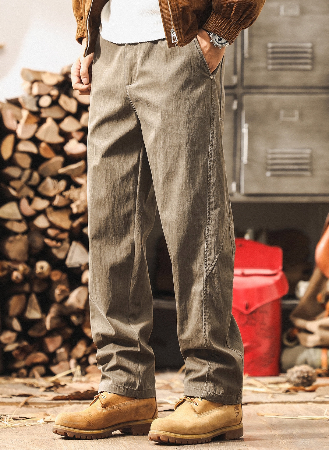Distressed Patchwork Casual Cotton Trousers