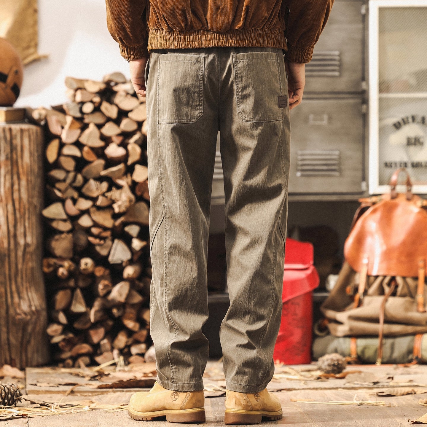 Distressed Patchwork Casual Cotton Trousers