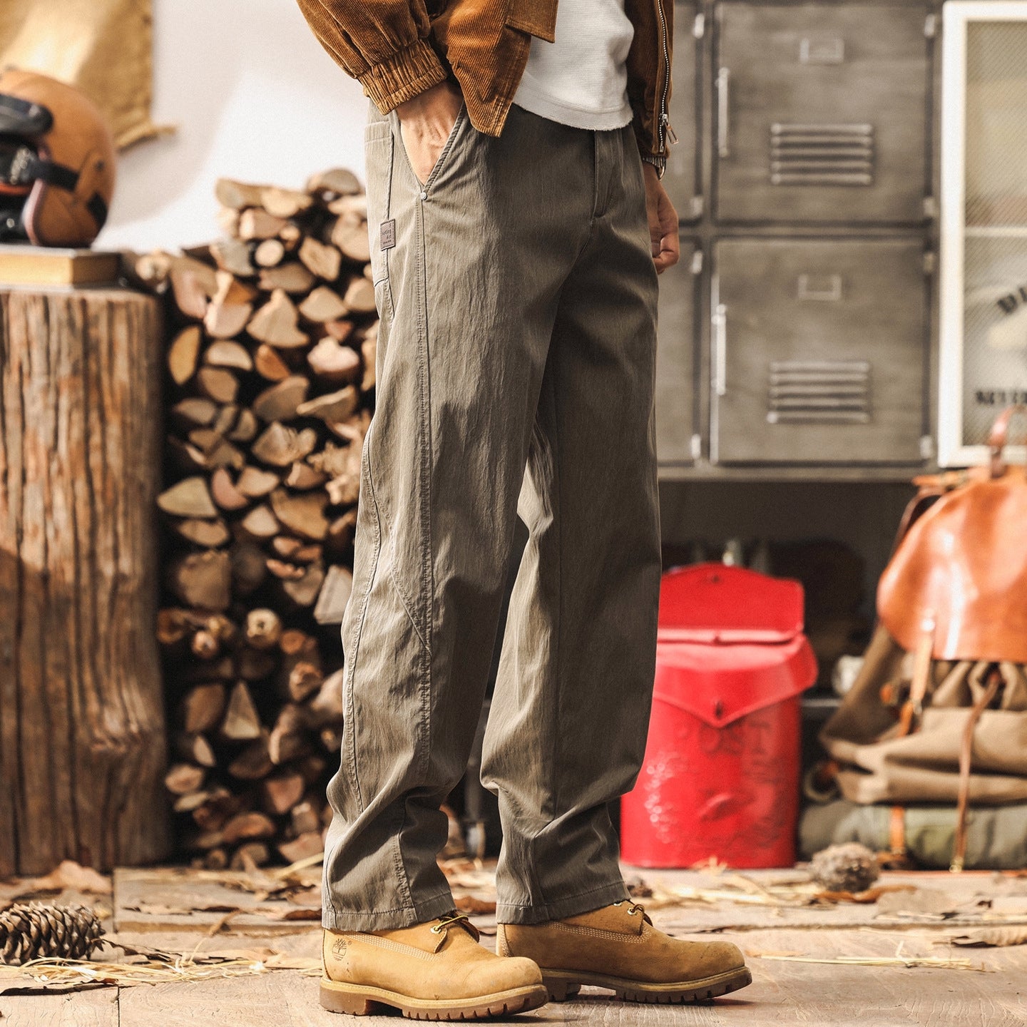 Distressed Patchwork Casual Cotton Trousers