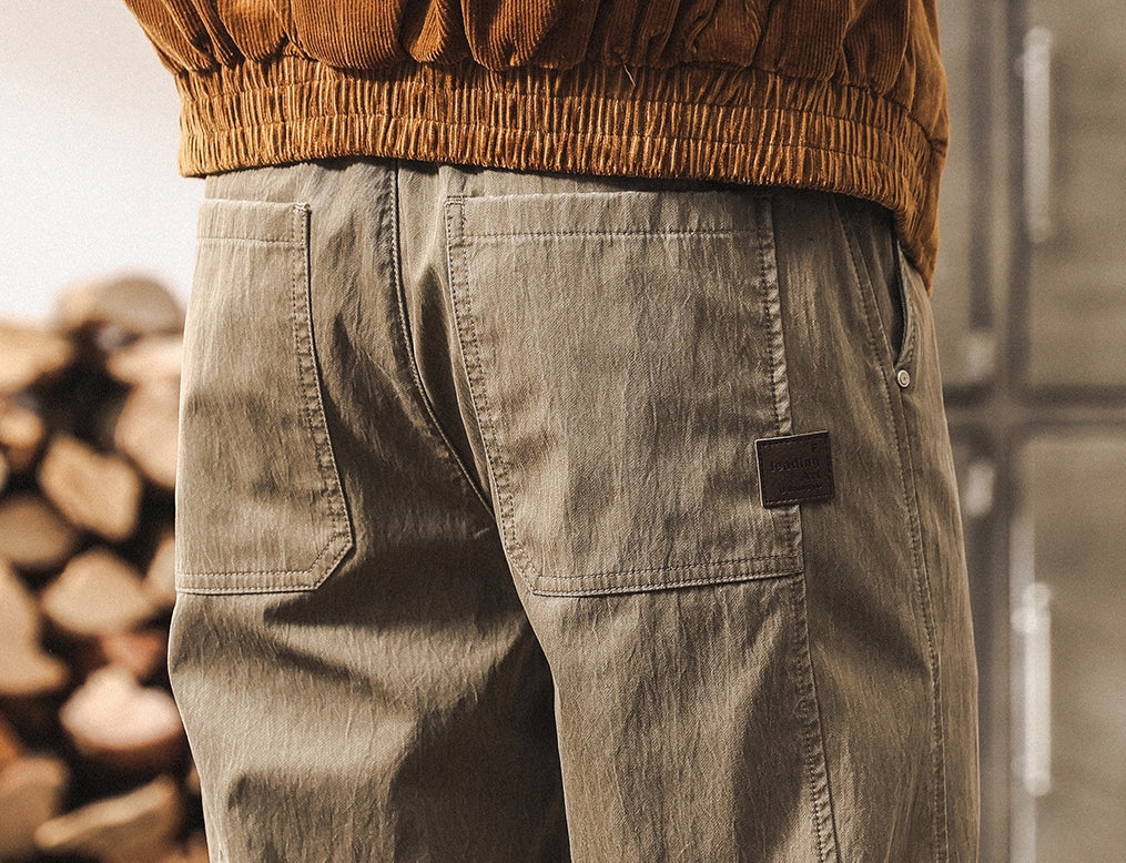 Distressed Patchwork Casual Cotton Trousers