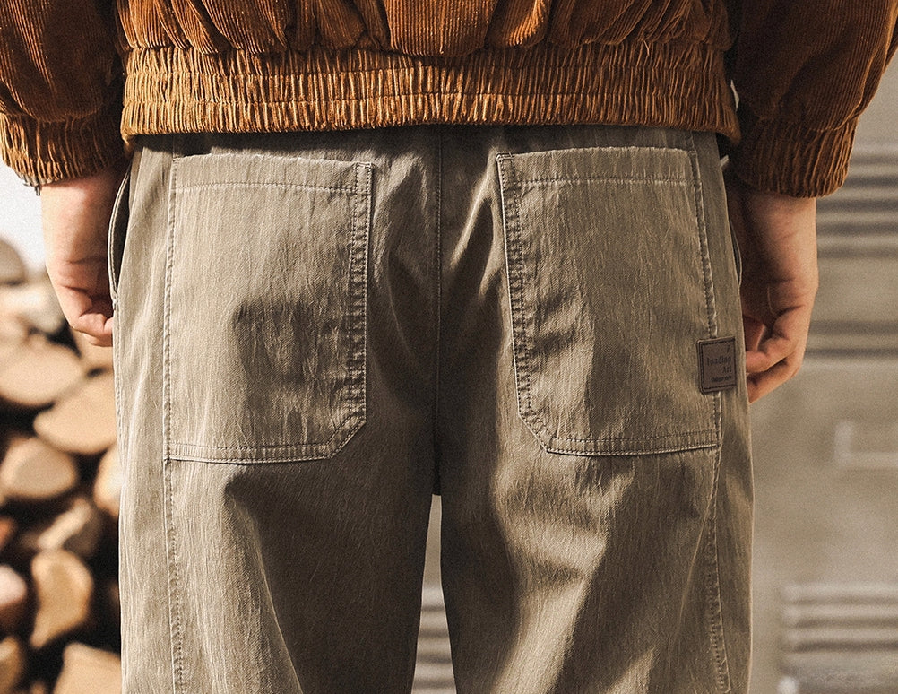 Distressed Patchwork Casual Cotton Trousers
