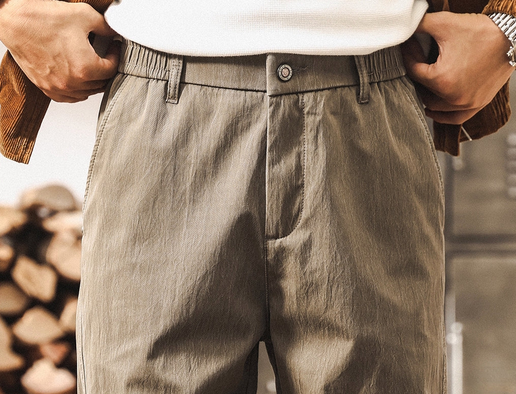 Distressed Patchwork Casual Cotton Trousers