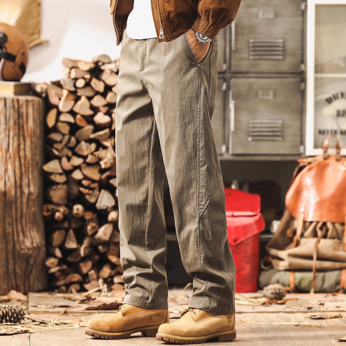 Distressed Patchwork Casual Cotton Trousers