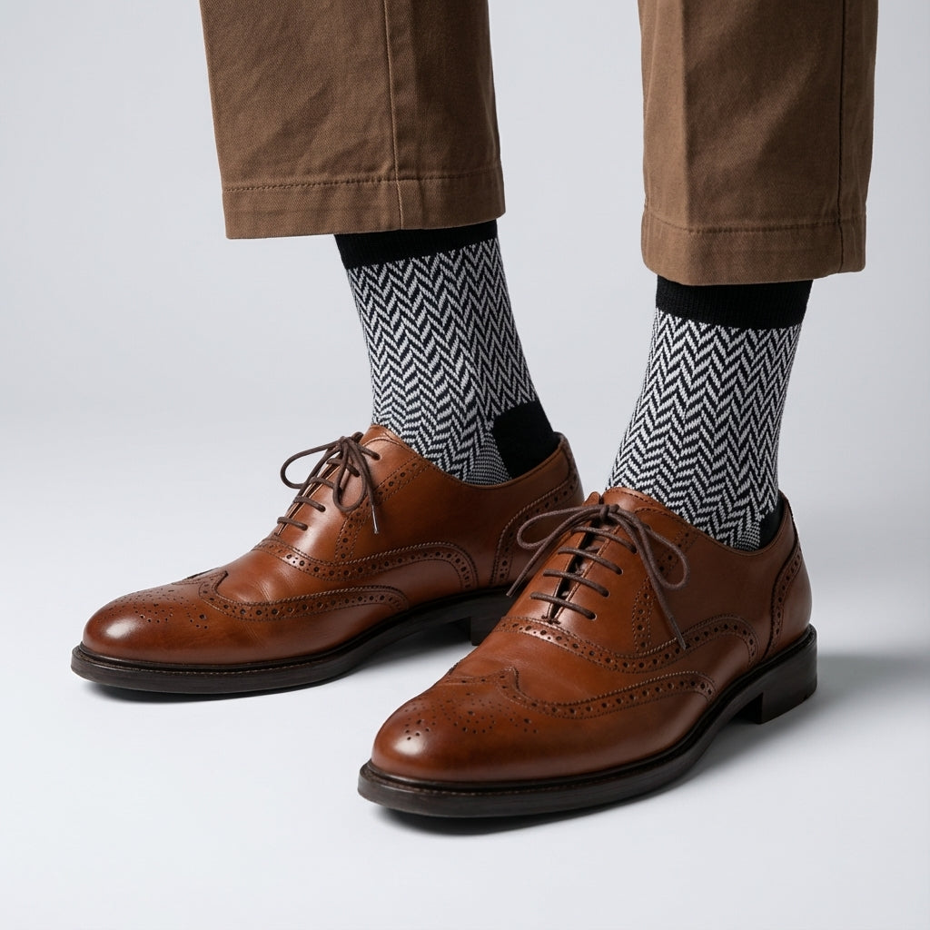 80% Cotton Jacquard Weave Triangle Socks