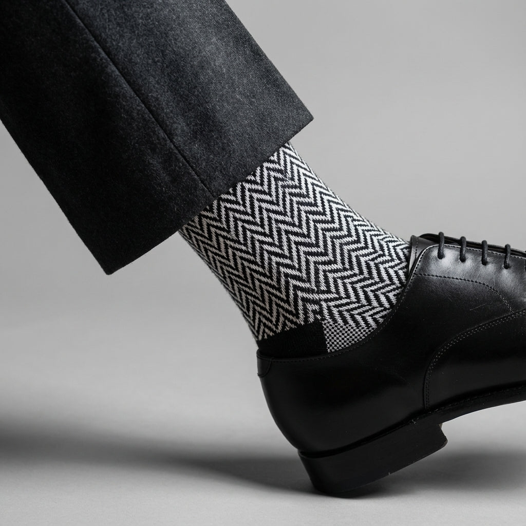 80% Cotton Jacquard Weave Triangle Socks